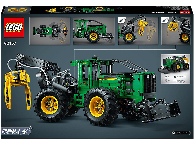Juego de construcción - LEGO Set de juguetes de construcción LEGO® Technic 42157 Skidder John Deere 948L-II (1492 piezas), edad recomendada: 11 año(s)