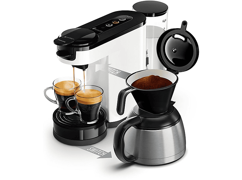 Cafetera combinada - Philips HD6592/04, 1450 W, Negro