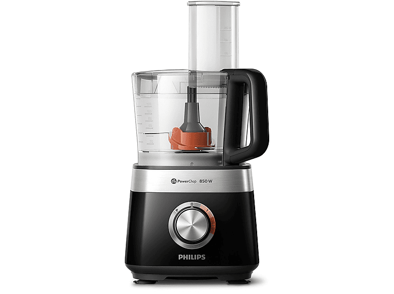 Robot de cocina - Philips HR7530/10, 850 W, 2,1 l, Negro