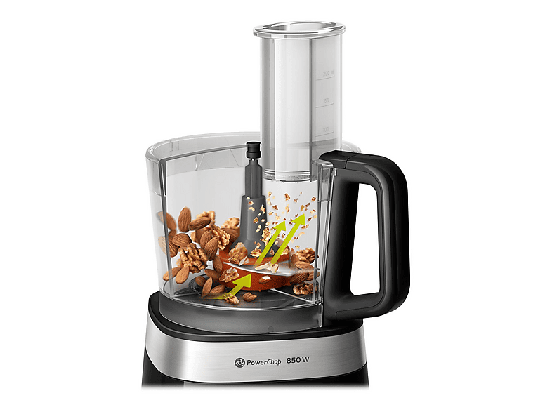 Robot de cocina - Philips HR7530/10, 850 W, 2,1 l, Negro