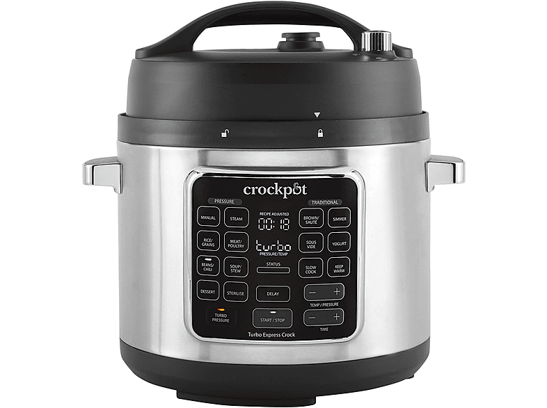 Ollas multi-cocción - Crockpot CSC062X, 1400 W, 5,6 l, Negro, Acero inoxidable