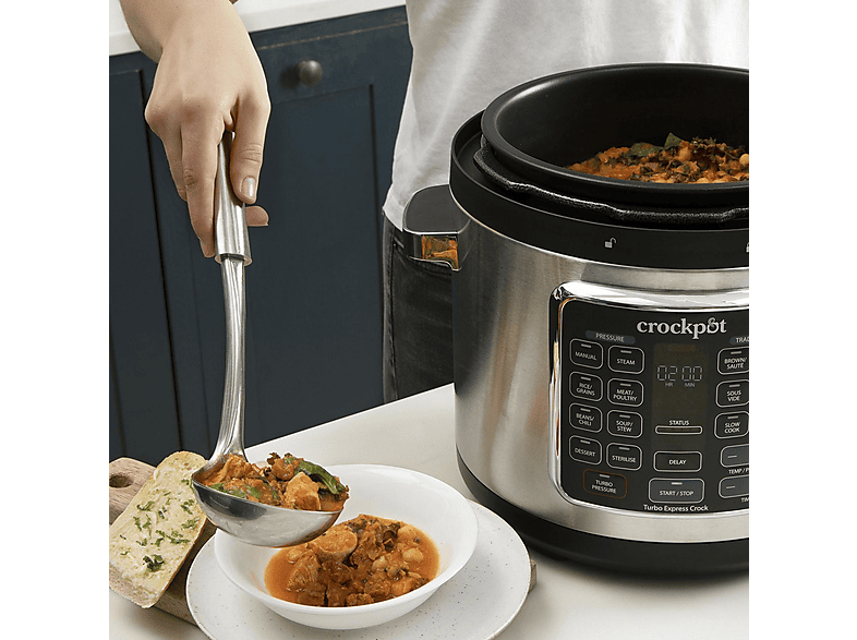 Ollas multi-cocción - Crockpot CSC062X, 1400 W, 5,6 l, Negro, Acero inoxidable