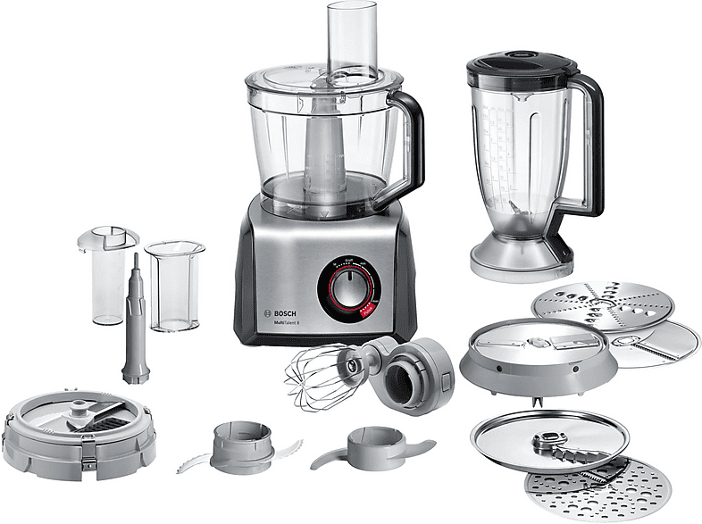 Robot de cocina - Bosch MC812M865, 1250 W, 3,9 l, Inox