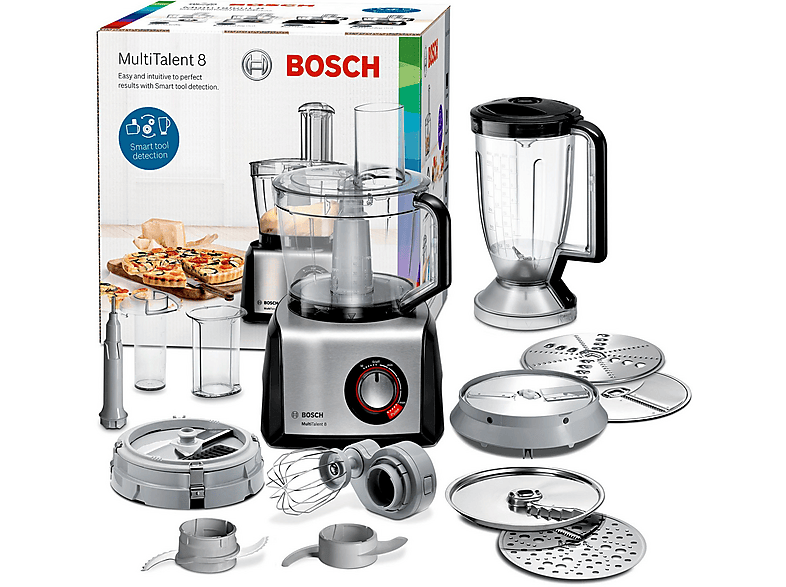 Robot de cocina - Bosch MC812M865, 1250 W, 3,9 l, Inox