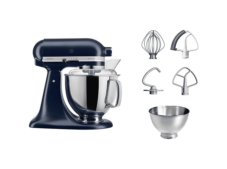 Robot de cocina - KitchenAid 5KSM175PSEIB, 300 W, 4,8 l, Azul