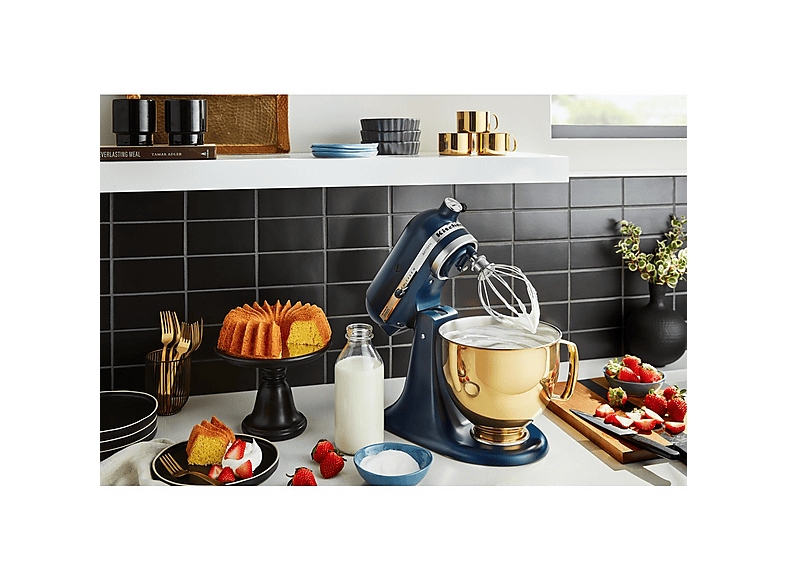 Robot de cocina - KitchenAid 5KSM175PSEIB, 300 W, 4,8 l, Azul