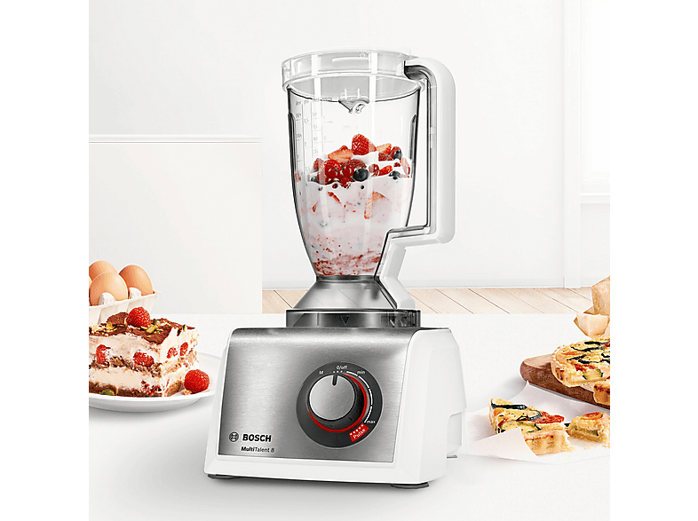 Robot de cocina - Bosch MC812S814, 1250 W, 3,9 l, Inox