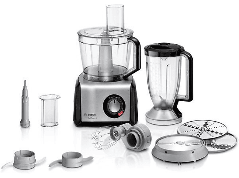 Robot de cocina - Bosch MC812M814, 1250 W, 3,9 l, Inox
