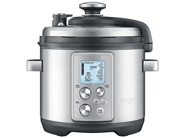 Olla de cocción lenta - Sage SPR700BSS4EEU1FAST SLOW PRO, 1100 W, 6 l, Plateado