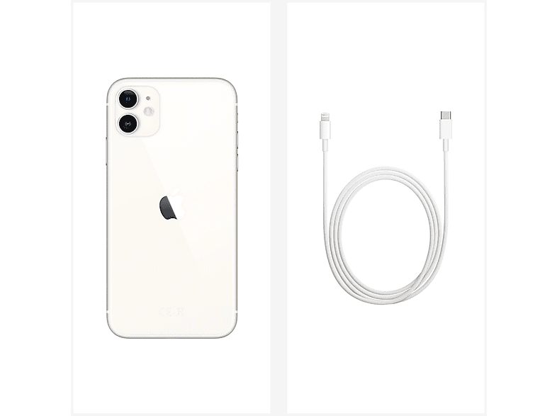 Smartphone - Apple iPhone 11, White, Móvil iOS, 64 GB, 4 GB RAM, A13 Bionic chip, 3,310 mAh