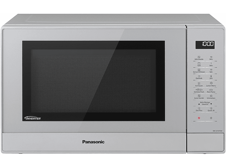 Microondas libre instalación - Panasonic NN-GT47KMGPG, 2400 W, 7 potencia, 31 l, Plata