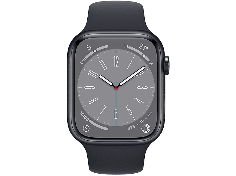 Smartwatch - Apple Apple Watch Series 8, Aluminio, Negro