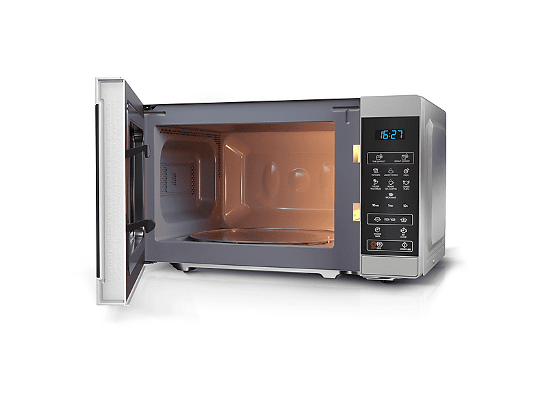 Microondas - Sharp YC-MS02ES, 800 W, 11 potencia, Plata