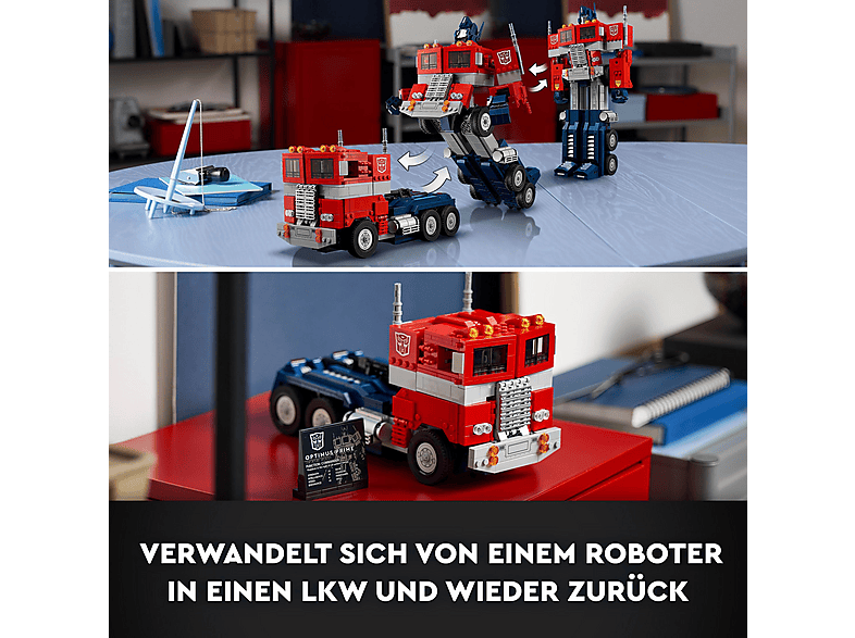 Juego de construcción - LEGO Icons 10302 Optimus Prime Transformers, edad recomendada: 18 año(s), 1508 piezas