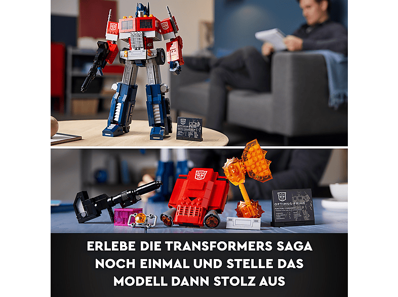 Juego de construcción - LEGO Icons 10302 Optimus Prime Transformers, edad recomendada: 18 año(s), 1508 piezas