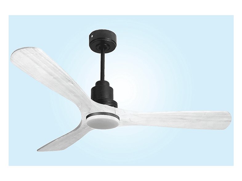 Ventilador de techo - Purline NusaD132C04LED64642, 18 W, 6 velocidades, Negro