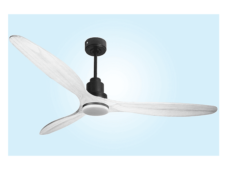 Ventilador de techo - Purline SalD166C04LED67264, 18 W, 6 velocidades, Negro