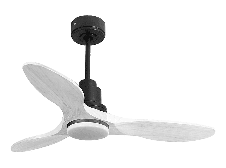 Ventilador de techo - Purline LimaD106C04LED64628, 18 W, 6 velocidades, Negro