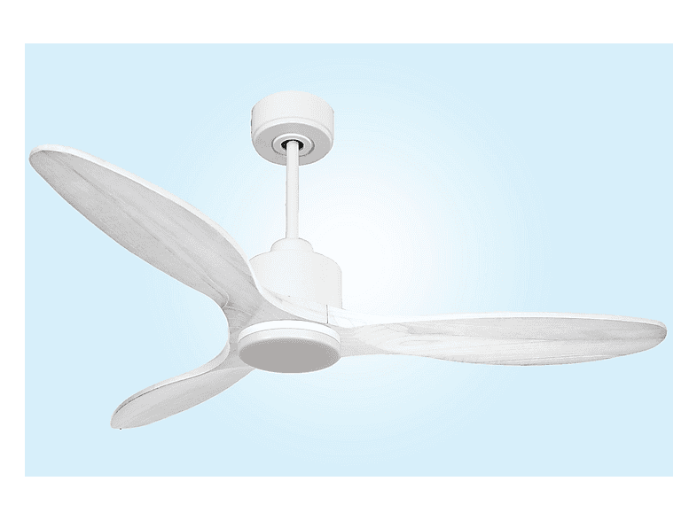 Ventilador de techo - Purline SantoriniD132C03LED64947, 18 W, 6 velocidades, Blanco