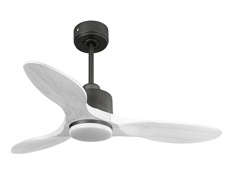 Ventilador de techo - Purline LimaD106C03LED65259, 18 W, 6 velocidades, Negro