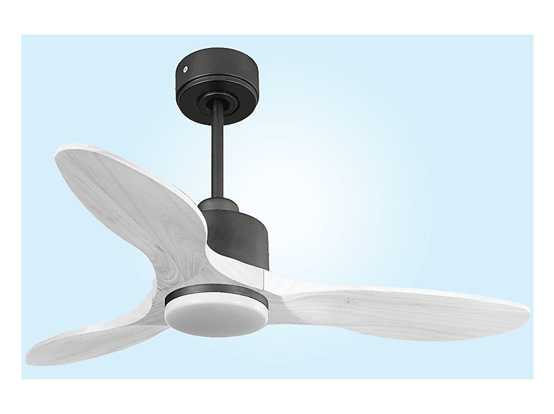 Ventilador de techo - Purline LimaD106C03LED65259, 18 W, 6 velocidades, Negro