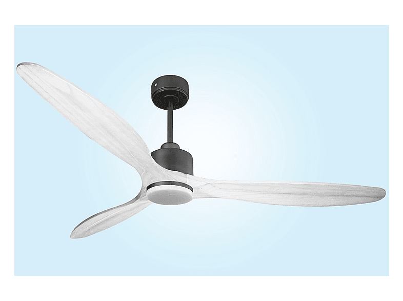Ventilador de techo - Purline SalD166C03LED65267, 18 W, 6 velocidades, Negro
