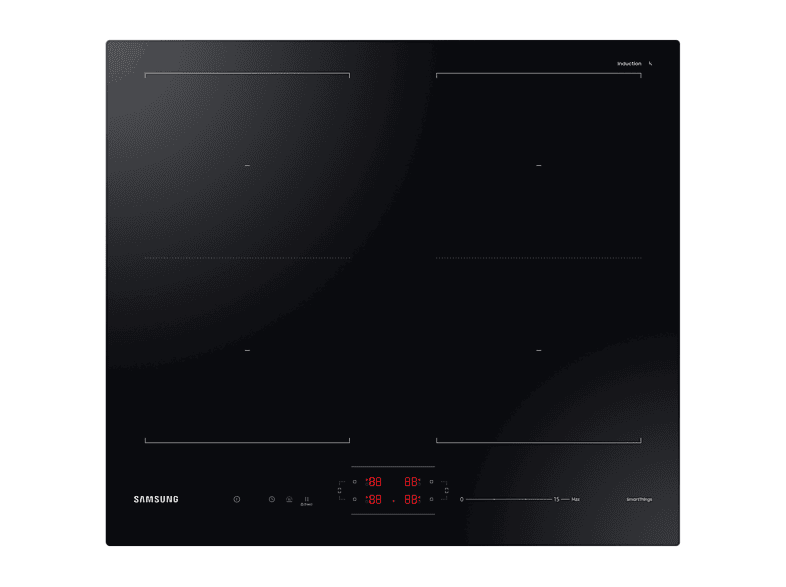 Encimera inducción - Samsung NZ64B5066FK/U2 DUAL FLEX, 4 zonas, 590 mm, Negro