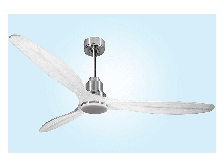 Ventilador de techo - Purline SalD166C04LED67115, 18 W, 6 velocidades, Plata