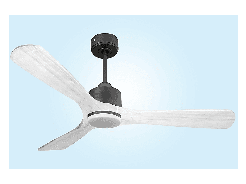 Ventilador de techo - Purline NusaD132C03LED65274, 18 W, 6 velocidades, Negro