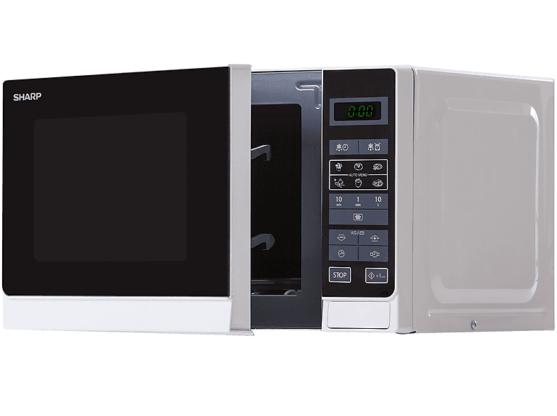 Microondas libre instalación - Sharp 785300158042, 800 W, 11 potencia, 20 l, Blanco