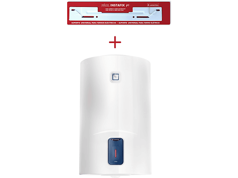 Termo Eléctrico - Ariston KIT LYDOS R 100 + BLISTER INSTAFIX, 100 l, Blanco