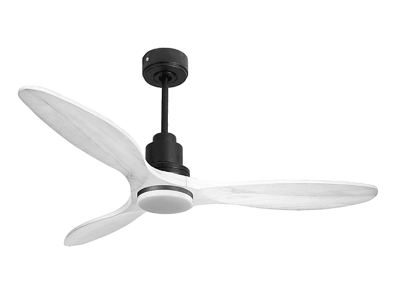 Ventilador de techo - Purline SantoriniD132C04LED64631, 18 W, 6 velocidades, Negro