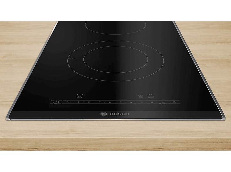 Placa de vitrocerámica - Bosch PKF375FP2E, 2 zonas, 306 mm, Negro