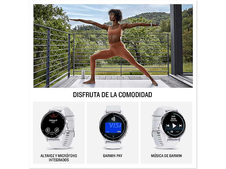 Smartwatch - Garmin VENU 3S, FRENCH GRAY AND SOFT GOLD, WW, 18 mm