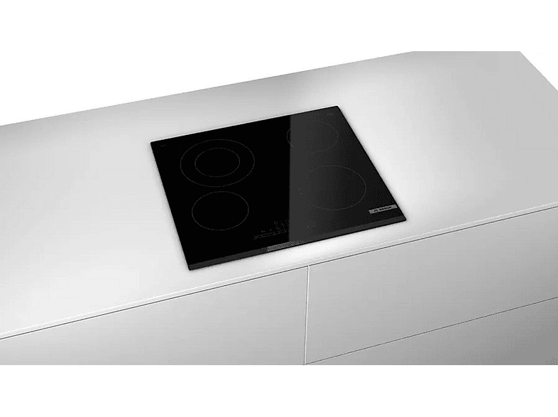 Placa de vitrocerámica - Bosch Serie 6 PKF631FP3E, 4 zonas, 592 mm, Negro