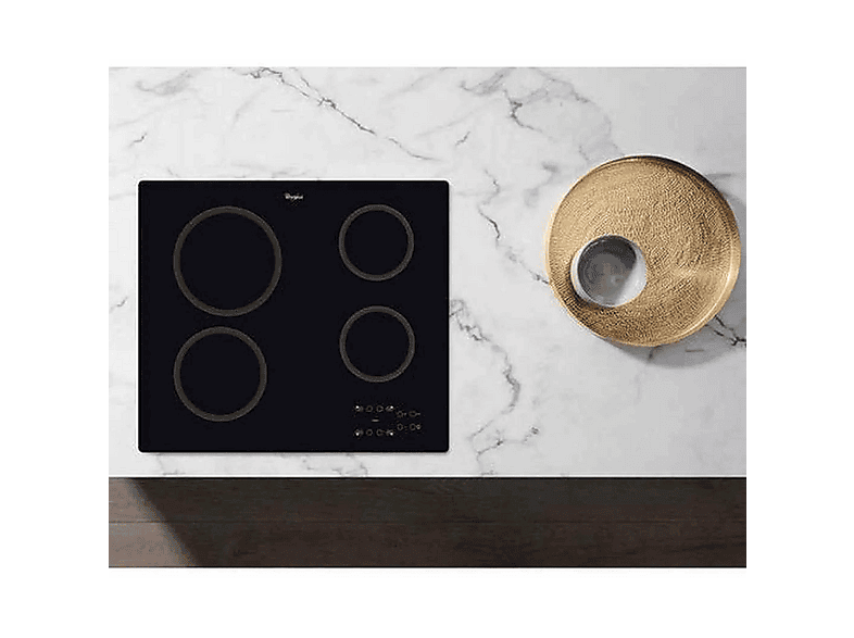 Placa de inducción - Whirlpool AKT 801/NE, 4 zonas, 580 mm, Negro