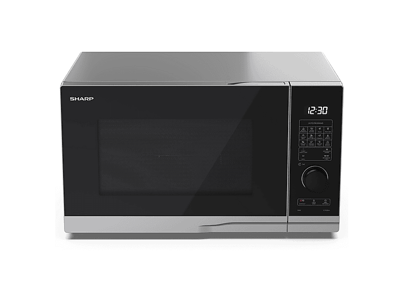 Microondas libre instalación - Sharp YC-PG254AE-S, 900 W, 10 potencia, 25 l, Inox