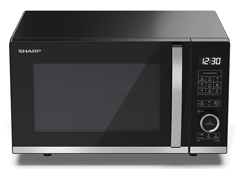 Microondas libre instalación - Sharp MICROONDAS LIBRE INST. SHARP YC-QG204AE-B SIN PLATO C/GRILL 20L, 800 W, 10 potencia, Inox