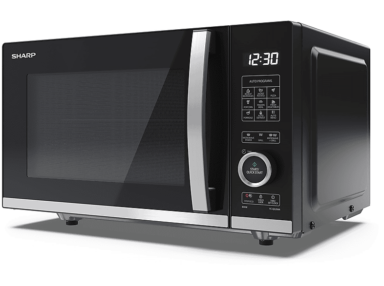 Microondas libre instalación - Sharp MICROONDAS LIBRE INST. SHARP YC-QG204AE-B SIN PLATO C/GRILL 20L, 800 W, 10 potencia, Inox