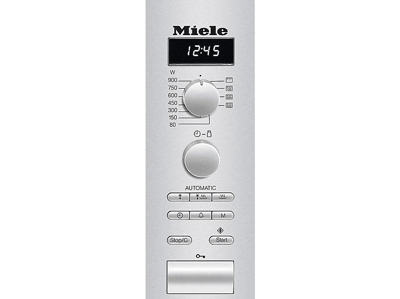 Microondas con grill - Miele M 6012 SC, 900 W, 7 niveles, Descongelación, 26 l, Inox
