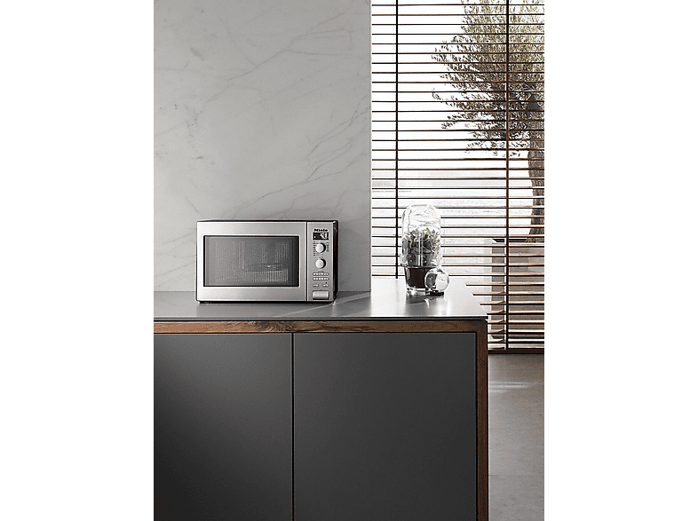 Microondas con grill - Miele M 6012 SC, 900 W, 7 niveles, Descongelación, 26 l, Inox
