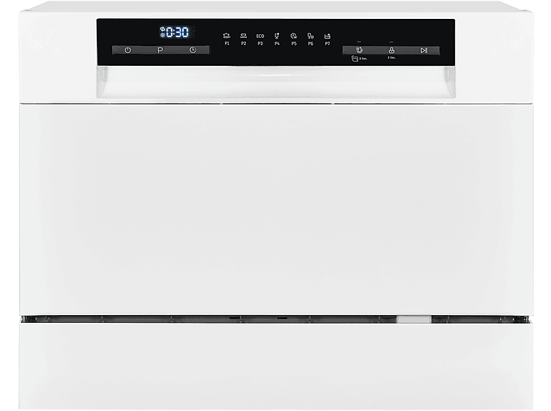 Lavavajillas compacto - Exquisit GSP206-030D, 6 servicios, 7 programas, 55 cm, Blanco