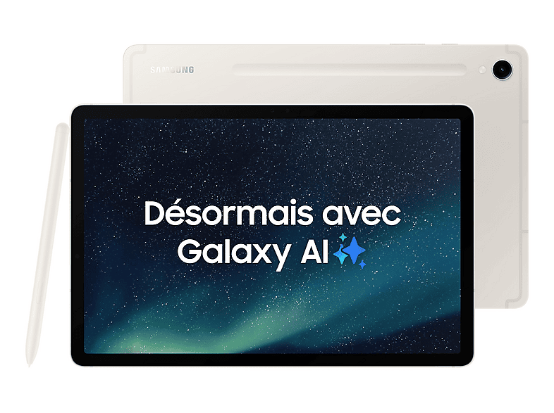 Tablet - Samsung Galaxy Tab S9, 128 GB, Beige, 11 " WQXGA+, 8 GB RAM, Processor, Tablet Android