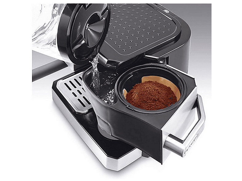 Cafetera express - Delonghi BCO 421.S, 15 bar, 1750 W, 10 tazas, Negro