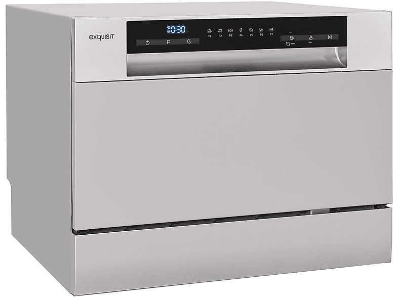 Lavavajillas compacto - Exquisit GSP206-030D, 7 programas, 55 cm, Silver