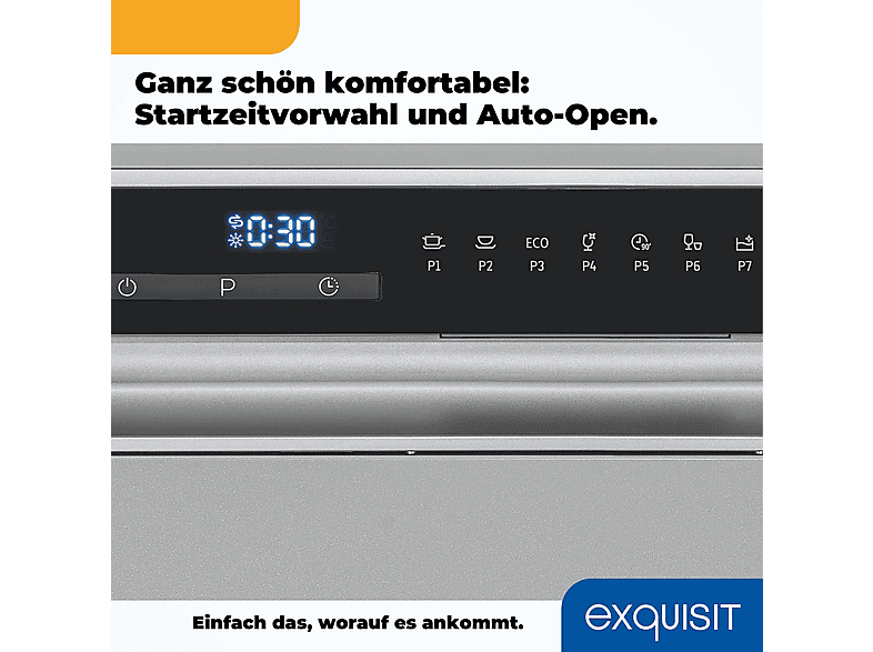 Lavavajillas compacto - Exquisit GSP206-030D, 7 programas, 55 cm, Silver
