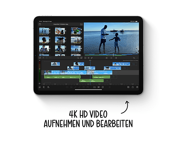 Tablet - Apple iPad Air, 256 GB, Verde, 10,9 " UHD 4K, 4 GB RAM, Apple, A14, Tablet iPadOS
