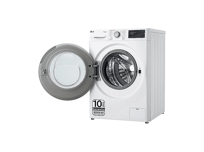 Lavadora carga frontal - LG F4WR5509A1W, 9 kg, 1400 rpm, Blanco