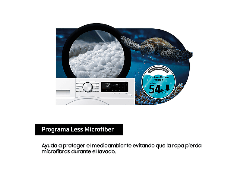 Lavadora carga frontal - Samsung WW90CGC04DTEEC, 9 kg, 14 programas, Blanco