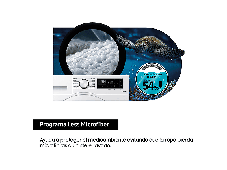 Lavadora carga frontal - Samsung WW90CGC04DTEEC, 9 kg, 14 programas, Blanco